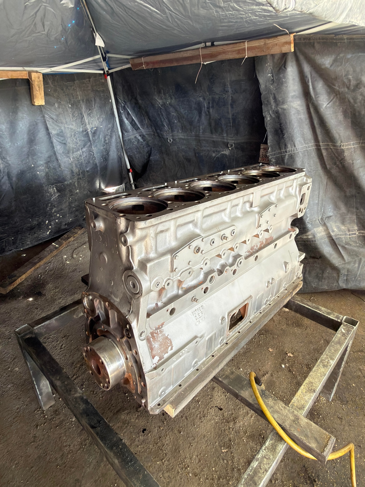 Rebuilt diesel engine block